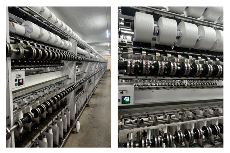 Two for one twisting machines