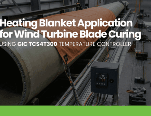 Heating Blanket Application for Wind Turbine Blade Curing using GIC TCS4T300 Temperature Controller
